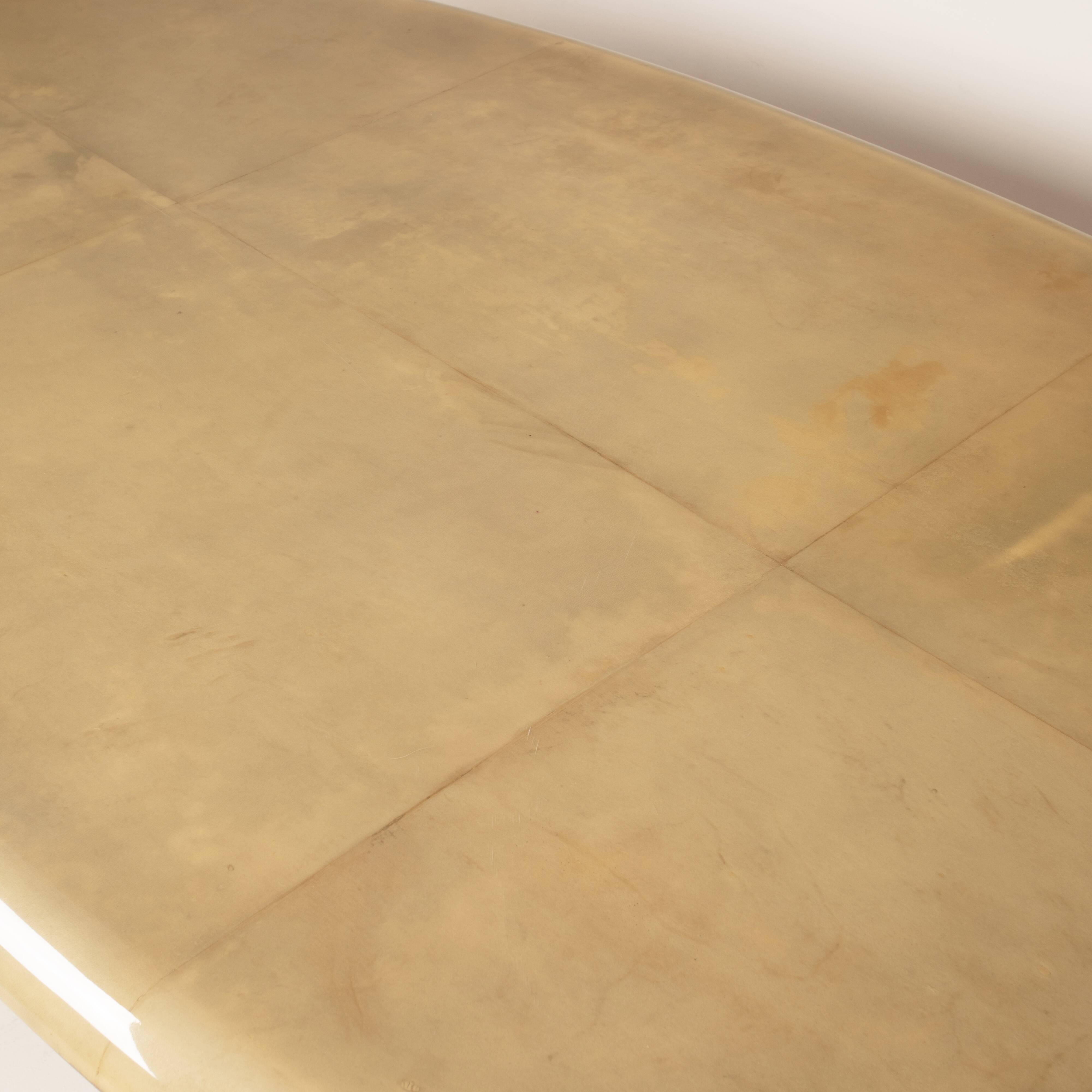 Angelo Mazzola parchment table produced by Ar.Vi Salpol, 1980