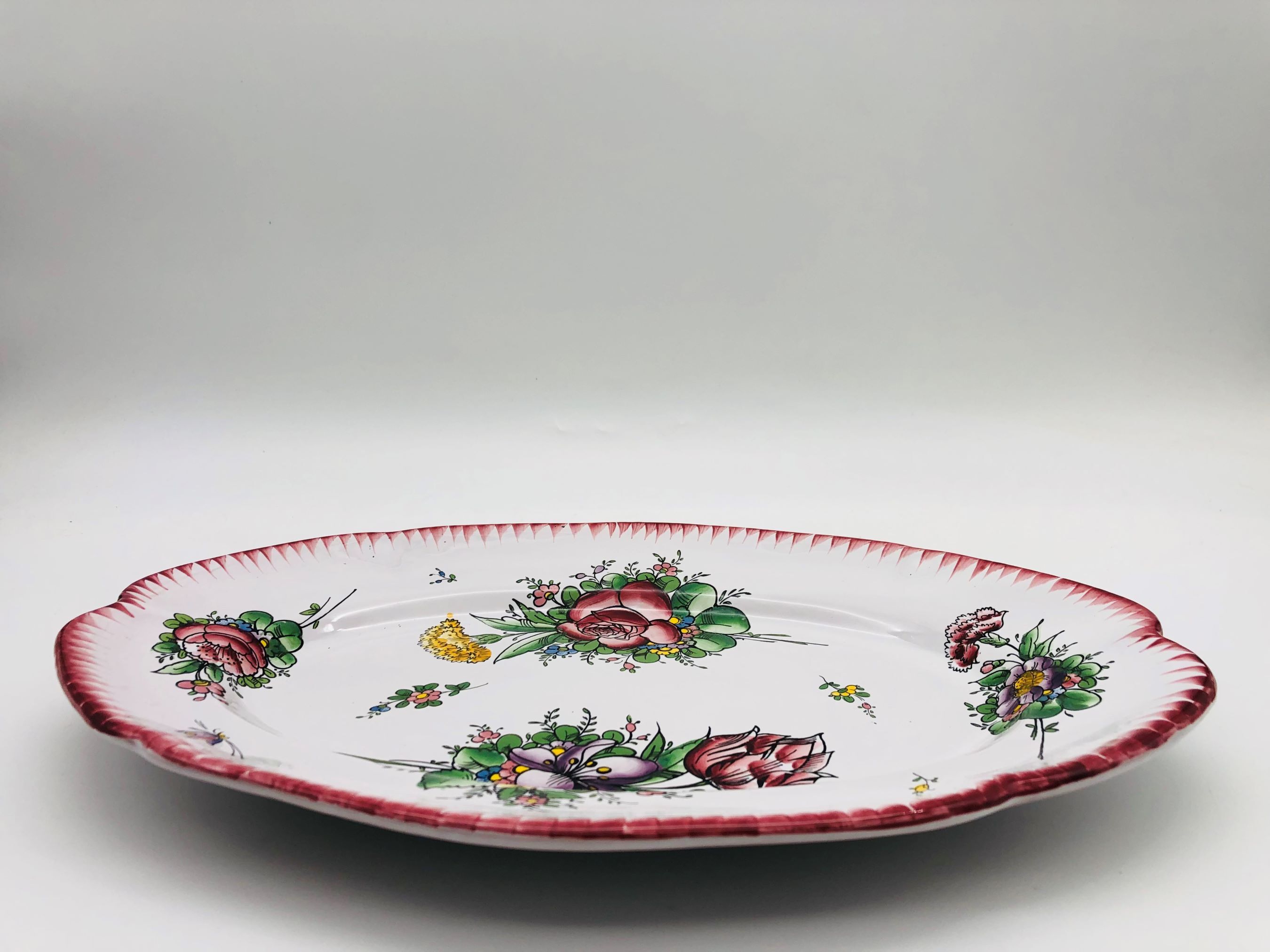 Oval serving dish, Faïencerie D'Angoulême- le Renoleau