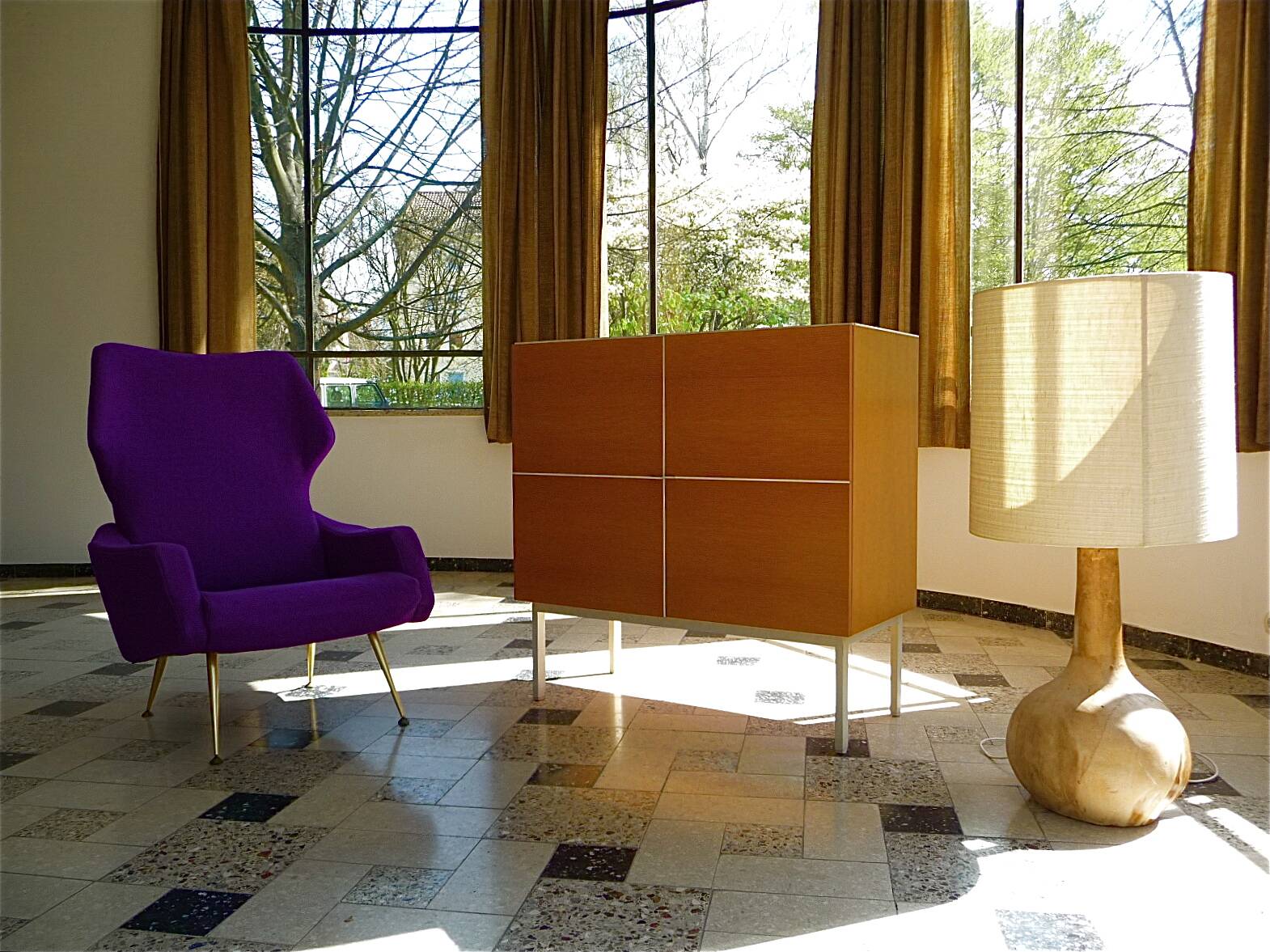 Rare Wingback Lounge Chair by Rudolf B. Glatzel for Alfred Kill, Germany 1950s