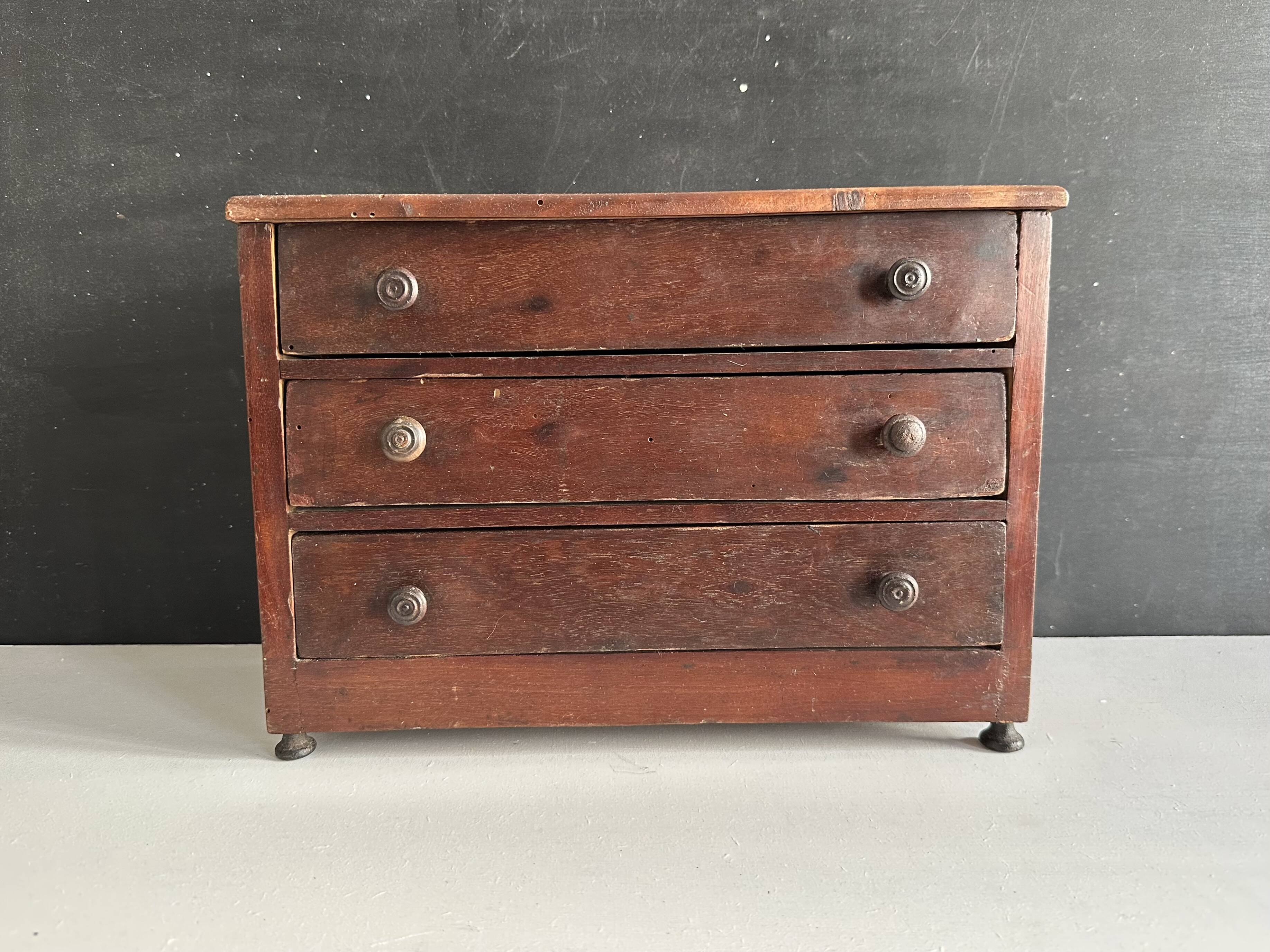 Miniature wooden master cabinet, 19th century