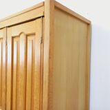 Armoire dressing vintage Guillerme et Chambron en chêne massif années 60