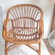 Paire de fauteuils en rotin vintage circa années 70