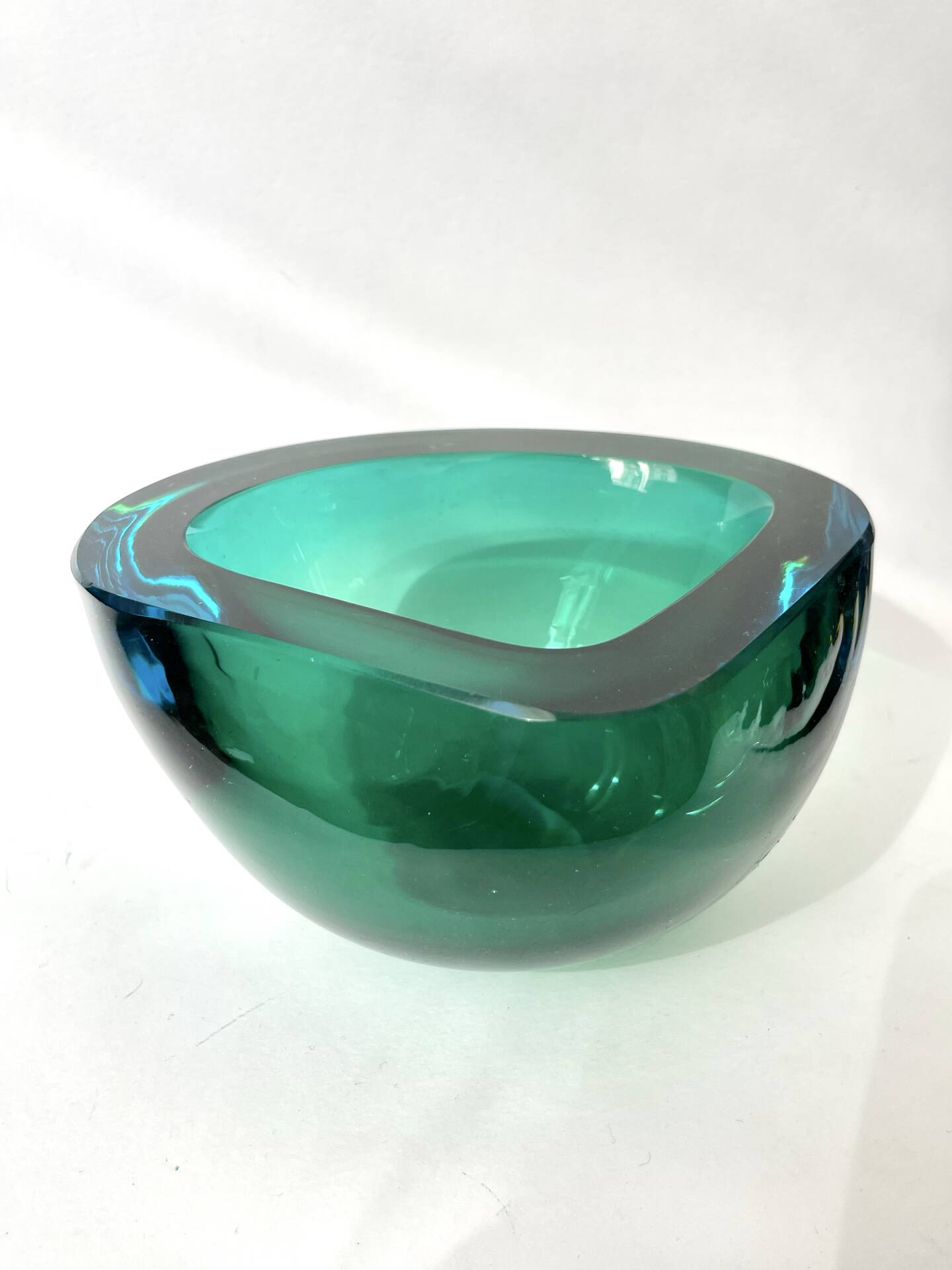 Blue and green submerged vide poche, Flavio Poli, Murano