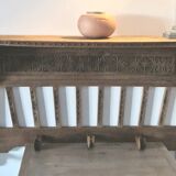 Old carved wood wall shelf