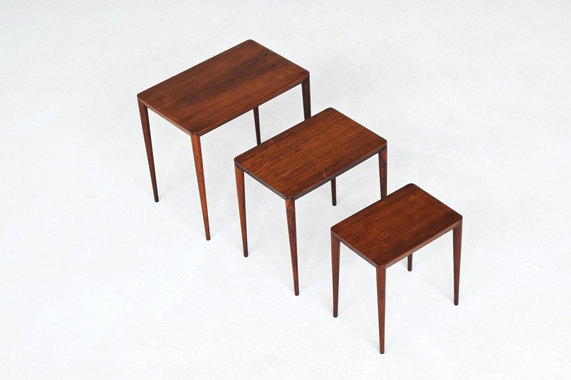 Severin Hansen nesting tables in rosewood Haslev Denmark 1960