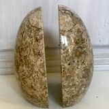 Pair of stone book clamts