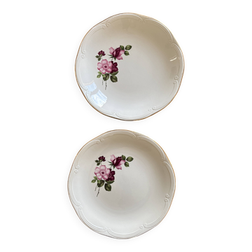 Lot de 2 plats ronds vintage - modèle Chinon de Gien