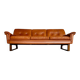 Vintage Danish Svend Skipper 3 person sofa in cognac leather 1970s