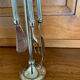 Cheese cutlery servant, Fork, Silver metal knife