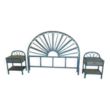 Set of headboard and two bedside tables