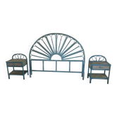 Set of headboard and two bedside tables