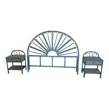 Headboard set with two bedside tables.