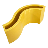Italian vase in yellow ceramic, 1970