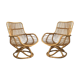 Large pair of rattan chairs