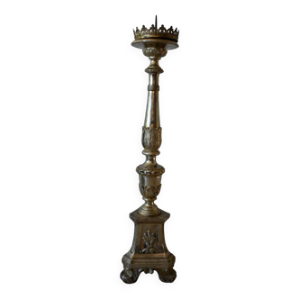 Baroque wooden giant candle holder