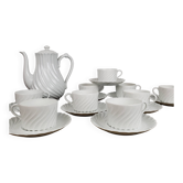 Limoges porcelain tea service, Haviland house, Cote Torse model
