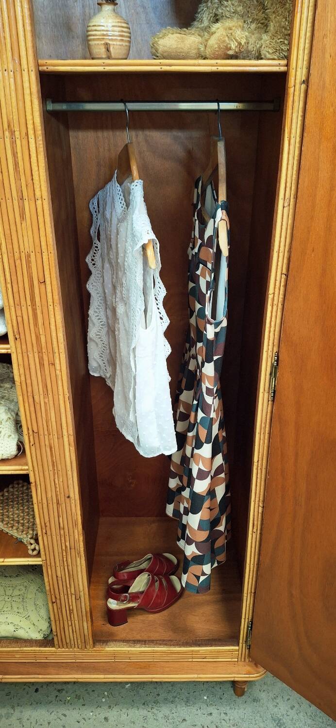 Rattan wardrobe