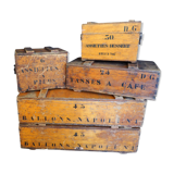 Lot de 5 caisses de transport