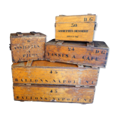 Lot de 5 caisses de transport