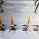 Series of 4 Chairs by Pietro Arosio for Airon 1980