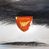 Centre de table en verre transparent lourd Orrefors Suède années 1960