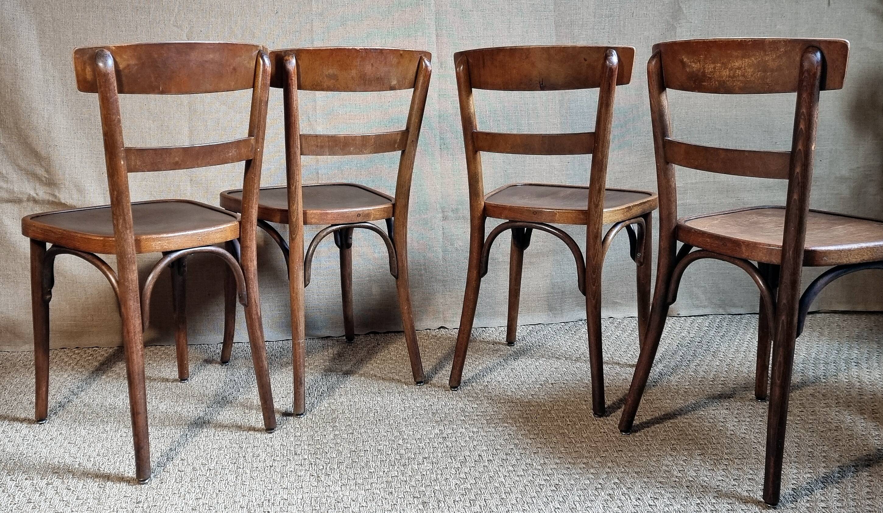 4 bistro chairs Horgen-Glaris Switzerland 30s/40s