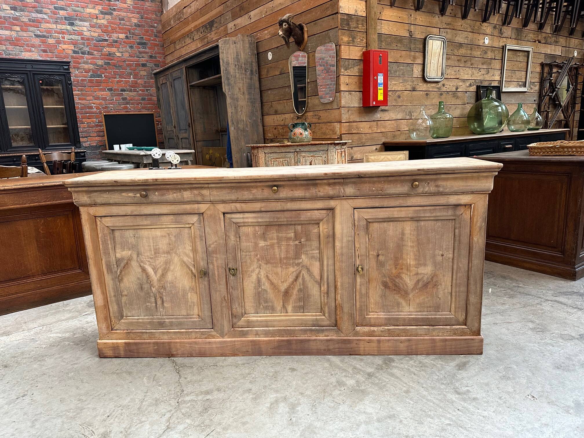 3-door cherry wood sideboard