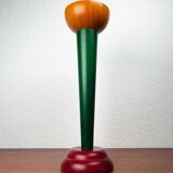 Postmodern yellow, green, red wooden chandelier Monokel by Ikea, 1980s.