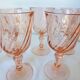 11 Arcoroc Rosaline foot glasses in pink glass 2106182