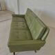 Canapé 3 places Svend Skipper vintage danois rétro en cuir vert olive