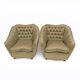 Pair of Gio Ponti style Mid-Century Modern Curved Armchairs, 1940s