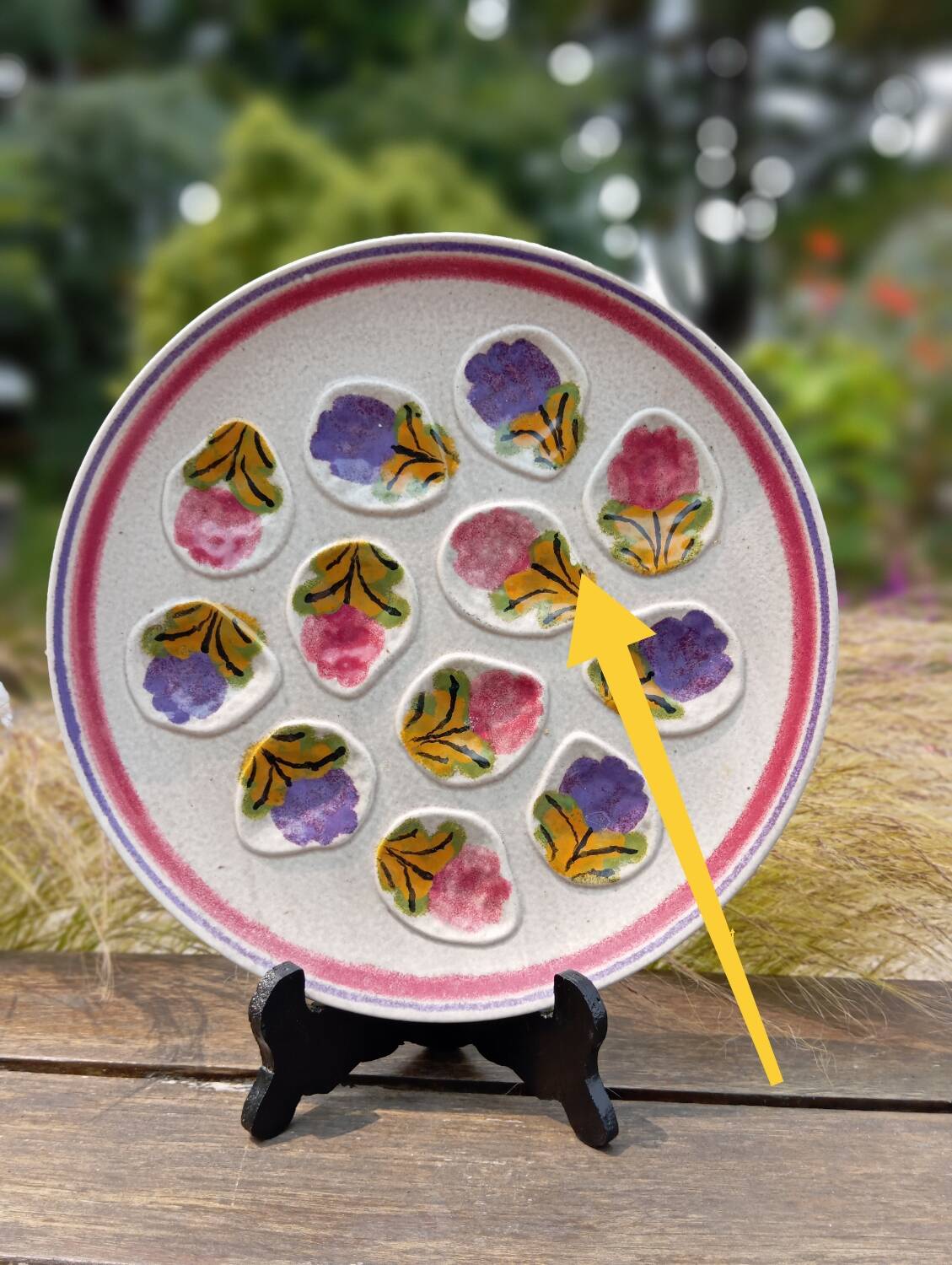 Oyster dish with flower decoration from Ninon de MBFA - Pornic