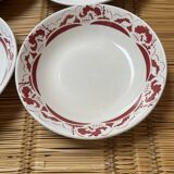 6 soup plates Les Pommiers Sarreguemines