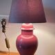 Ceramic and velvet lamp from the 90s