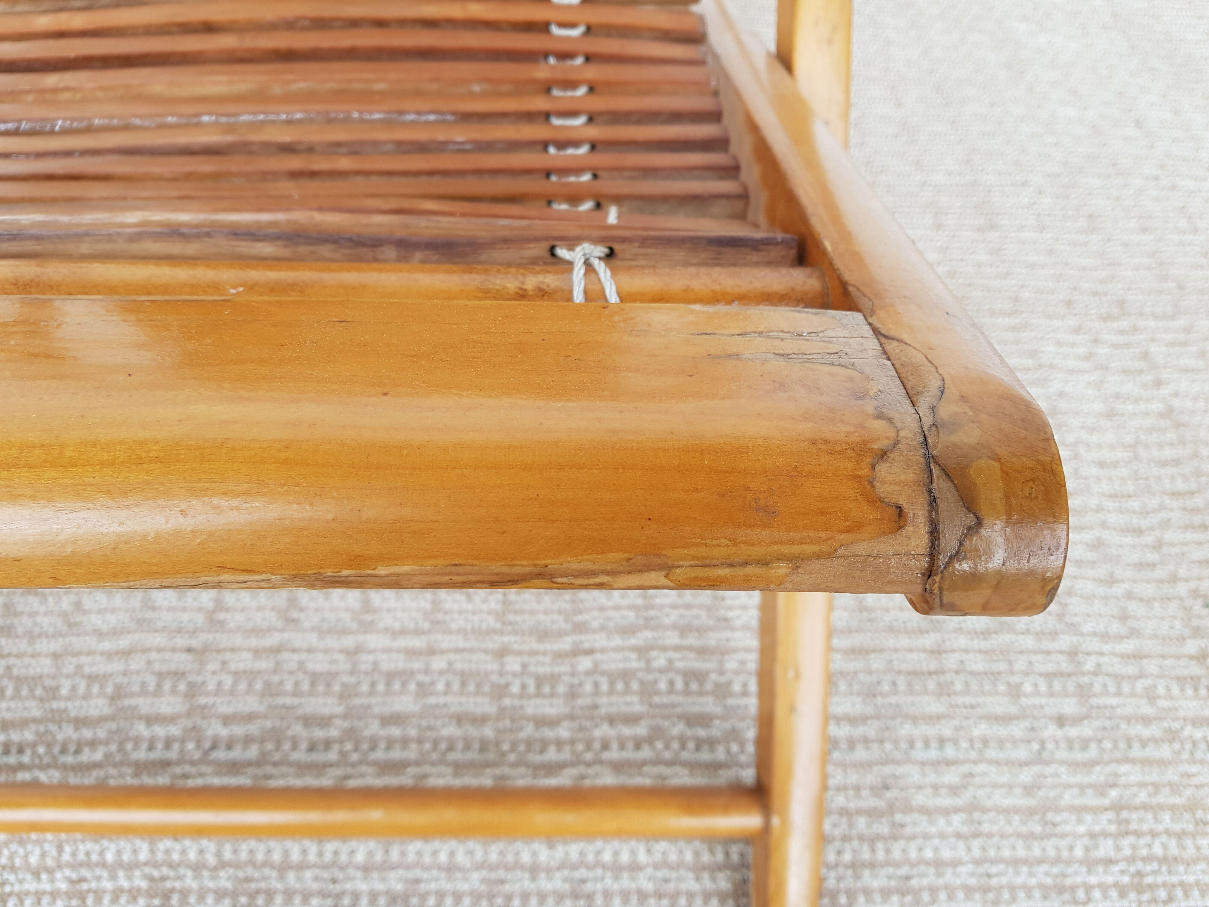 60s slatted sunbed lounger in 60s slats