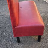 Vintage red bistro bench