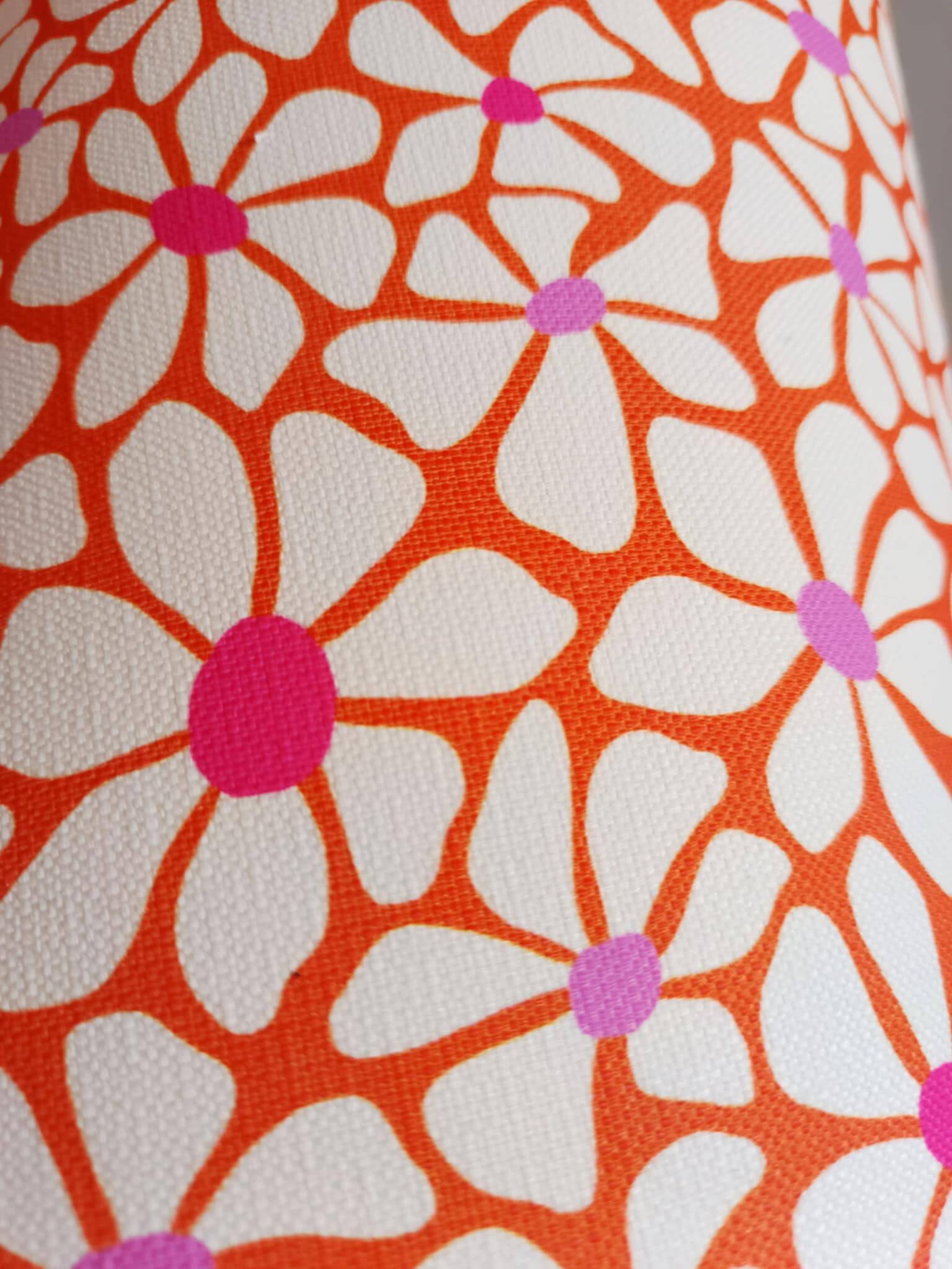 Custom-made vintage 1970s flower pendant light