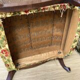 English cane and velvet armchair, Chippendale style