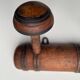 Wooden wall-mounted coat rack with two hooks