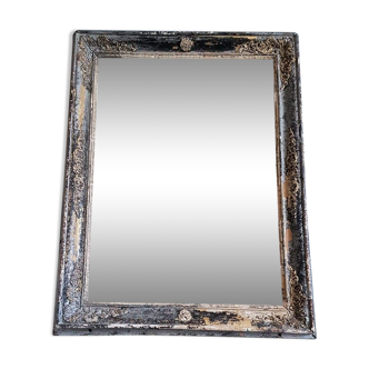 Mercury mirror frame wood and stuccuse in its early 20th century juice 51,5x39,5cm