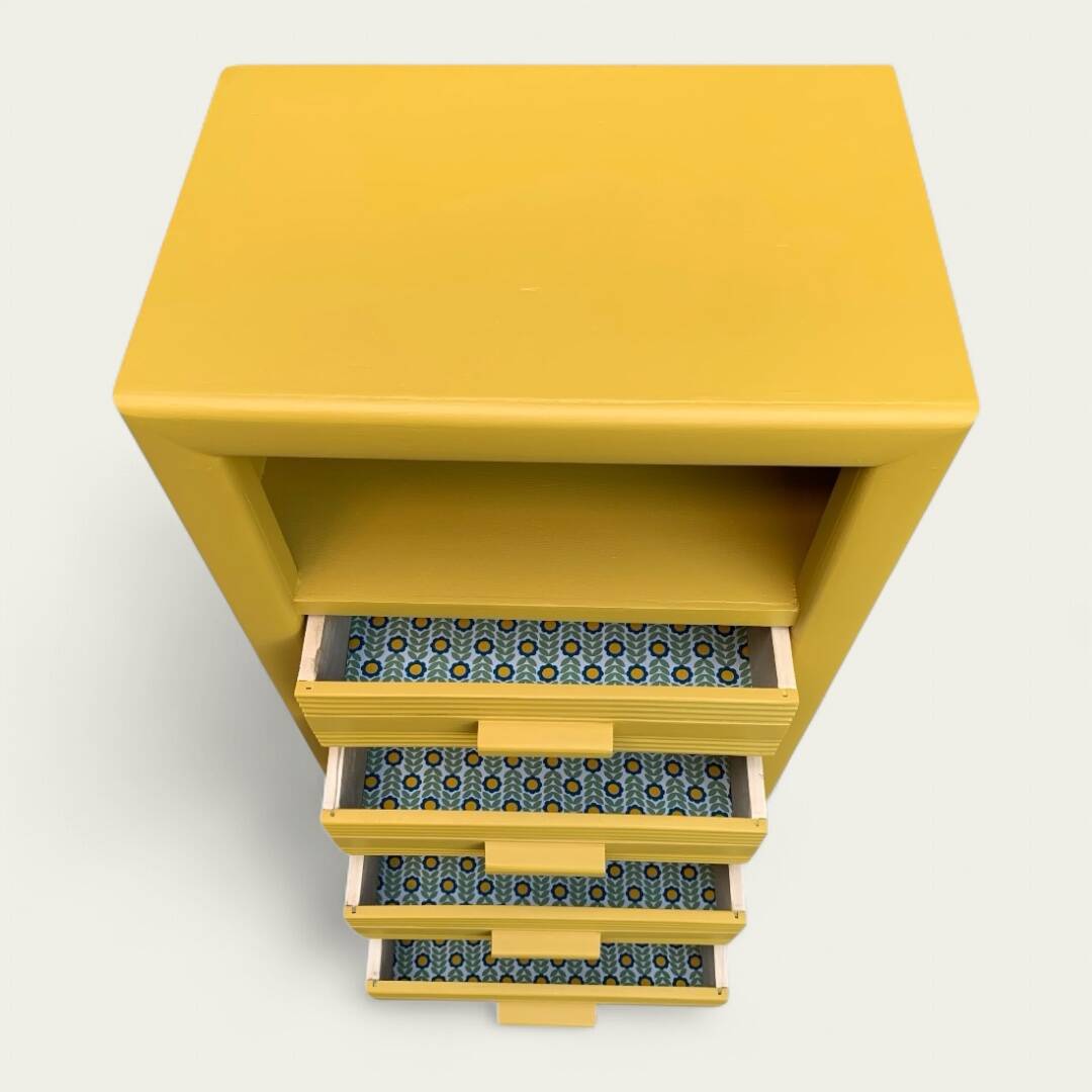 Art Deco ochre yellow chiffonier