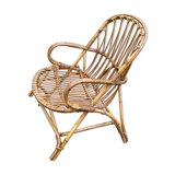 Lot de 4 fauteuils adultes en rotin