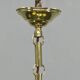 Art Deco Brass and Opaline Glass Chandelier, 1930s