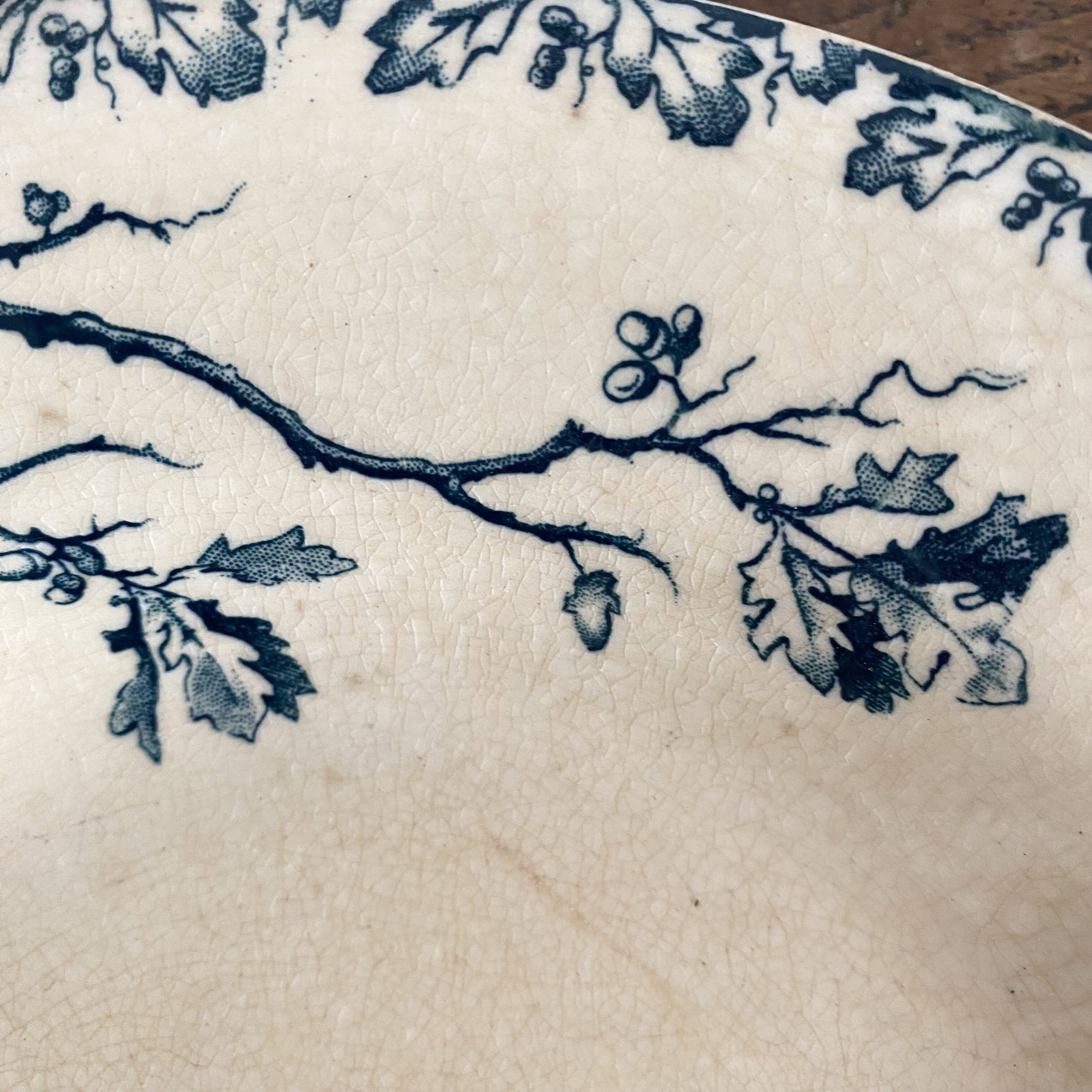 Gien ironstone plates, Roosters model