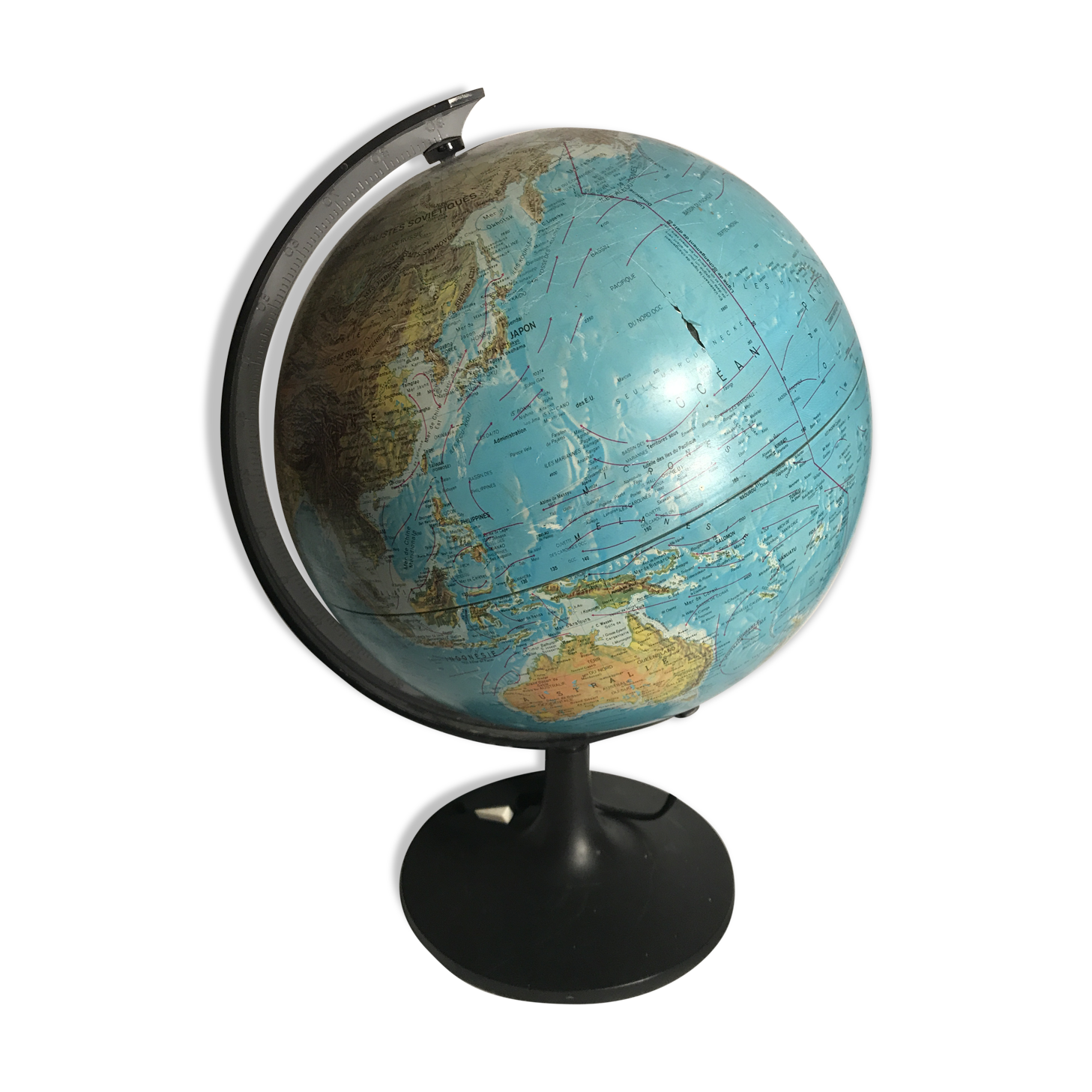Globe Earth luminous globe scan type 5-z made in Denmark 1986