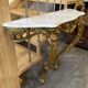 Louis XV style console in gilded wood and marble