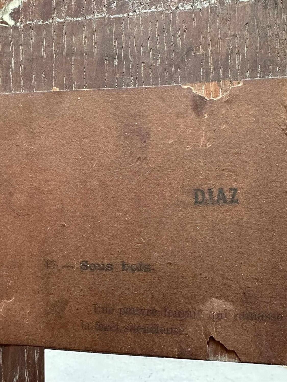 Narcisse diaz de l’pena. barbizon school painting oil on panel. the forest.