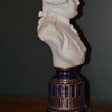 Busts of Louis XVI & Marie-Antoinette in biscuit, early 20th century H 37cm