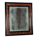 Mirror & its frame Napoleon III all original black & imitation SB magnifying glass
