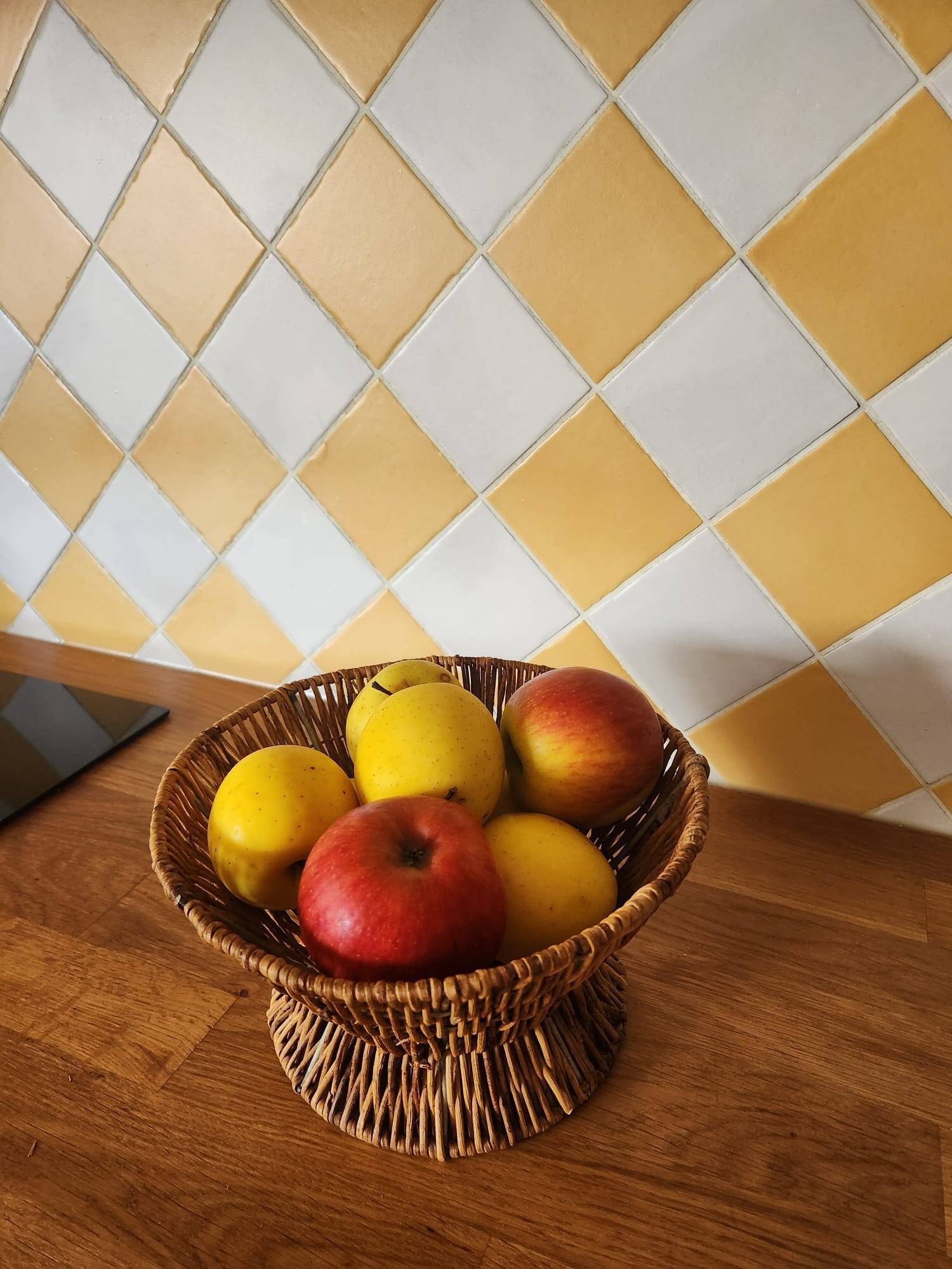 vintage wicker basket "Cottagecore" style